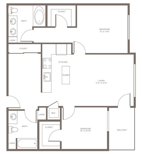 B1 Floor Plan at The Adeline, Glendale, 91203
